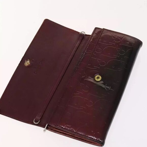 Christian Dior Trotter Canvas Wallet Enamel 3Set Beige Navy Bordeaux Auth - Picture 15 of 16